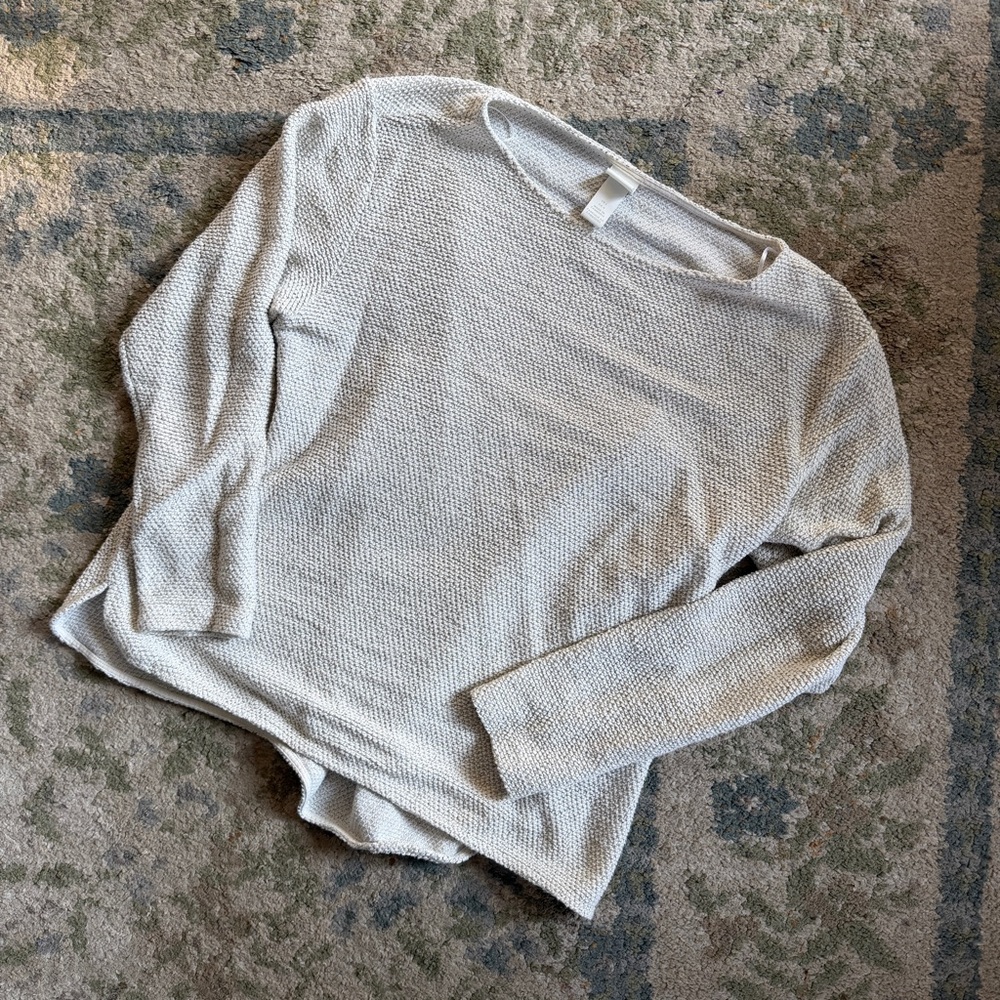 H&M Light Gray Crew Neck Sweater